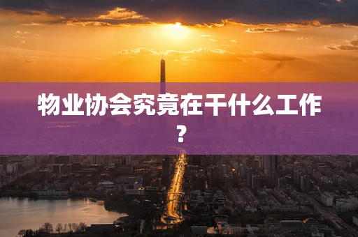 物业协会究竟在干什么工作？