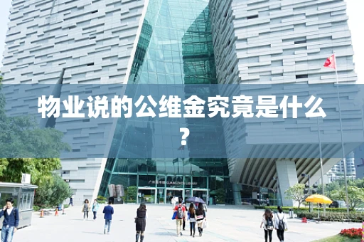 物业说的公维金究竟是什么？