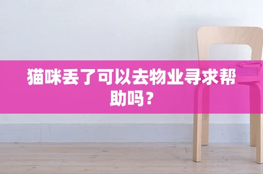 猫咪丢了可以去物业寻求帮助吗？
