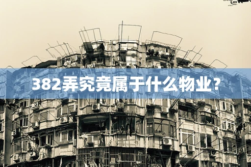 382弄究竟属于什么物业？
