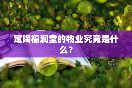 定陶福润堂的物业究竟是什么？