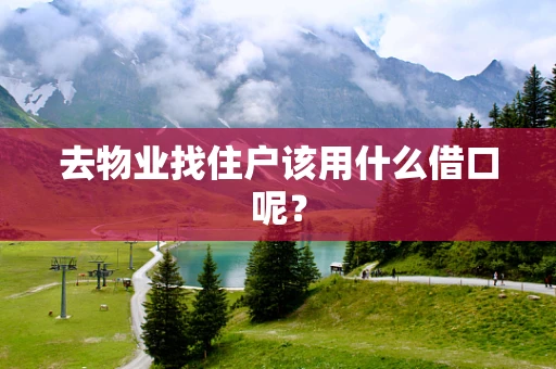 去物业找住户该用什么借口呢？