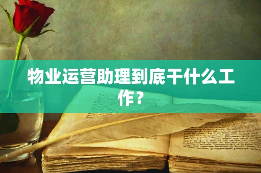 物业运营助理到底干什么工作？
