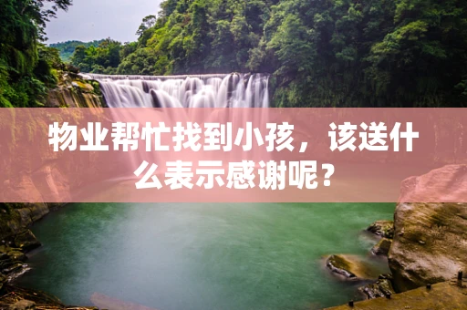物业帮忙找到小孩，该送什么表示感谢呢？