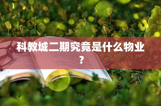 科教城二期究竟是什么物业？
