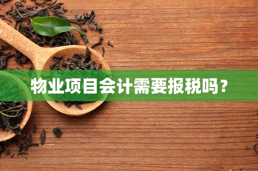 物业项目会计需要报税吗？