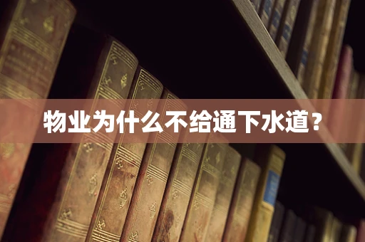 物业为什么不给通下水道？