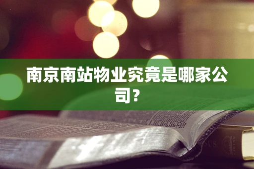 南京南站物业究竟是哪家公司？