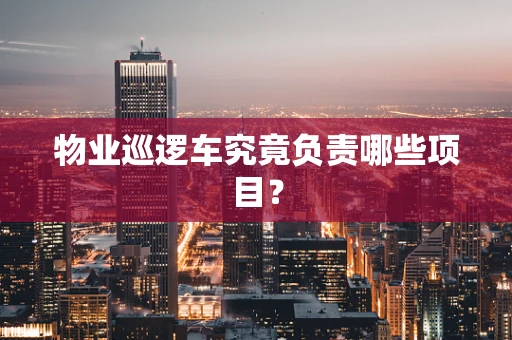 物业巡逻车究竟负责哪些项目？