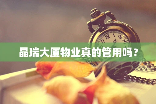 晶瑞大厦物业真的管用吗？