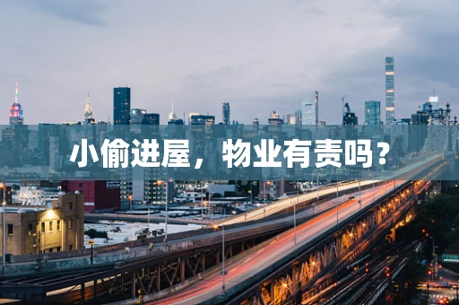 小偷进屋，物业有责吗？