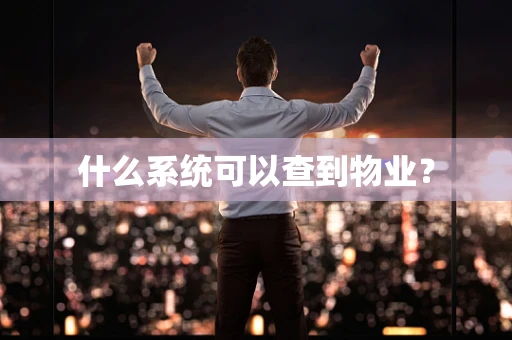 什么系统可以查到物业？