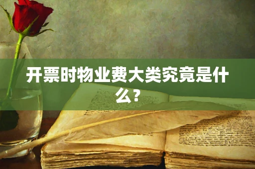开票时物业费大类究竟是什么？
