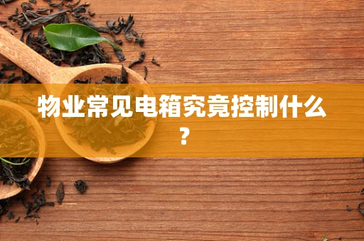 物业常见电箱究竟控制什么？