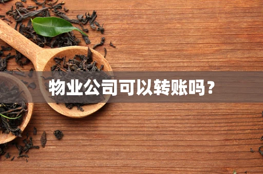 物业公司可以转账吗？
