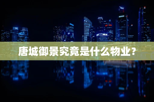 唐城御景究竟是什么物业？