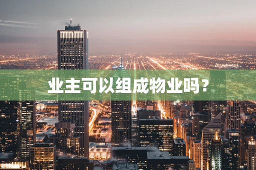 业主可以组成物业吗？