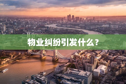 物业纠纷引发什么？