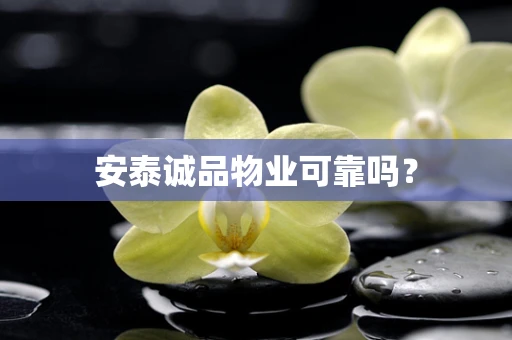 安泰诚品物业可靠吗？