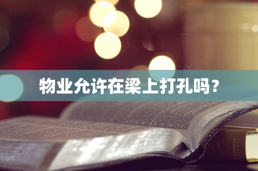 物业允许在梁上打孔吗？