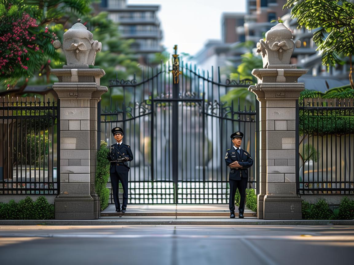 保利物业会在大门站岗吗？