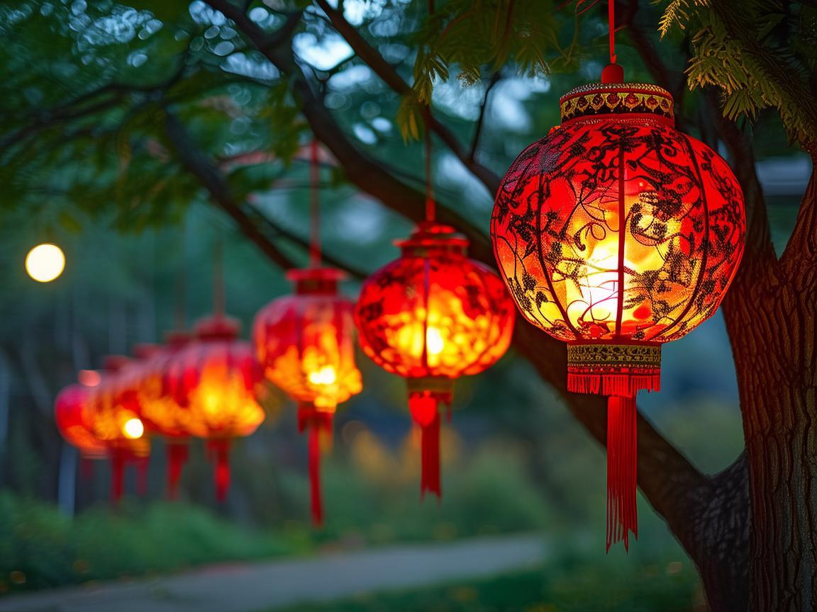 国庆物业买的灯笼是什么样的？